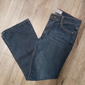 Levi Strauss Signature Dark Blue Loose Bootcut Jeans Juniors Size 11